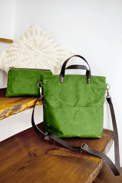 Handgemachte Tasche in Grün
